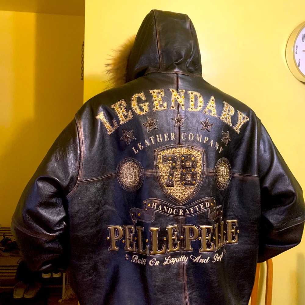 Leather pelle pelle coat